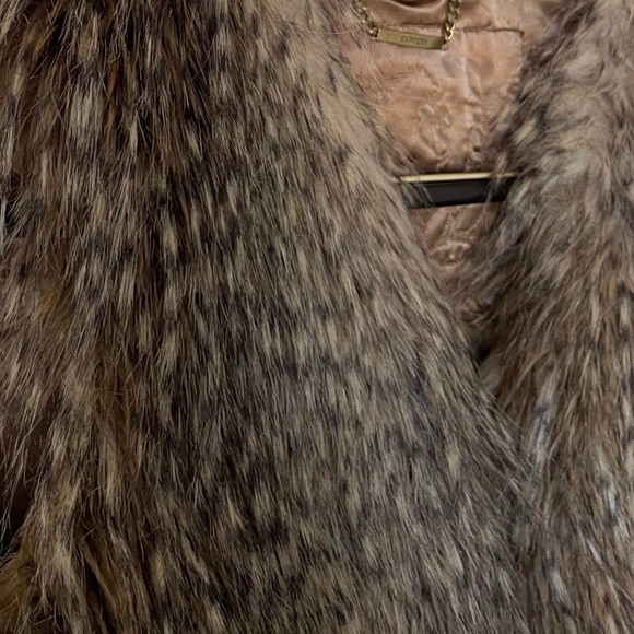 Printed Peacock-faux fur teddy vest jacket coat winter chic winter express - Picture 10 of 15